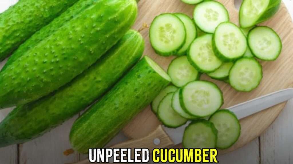 unpeeled cucumber