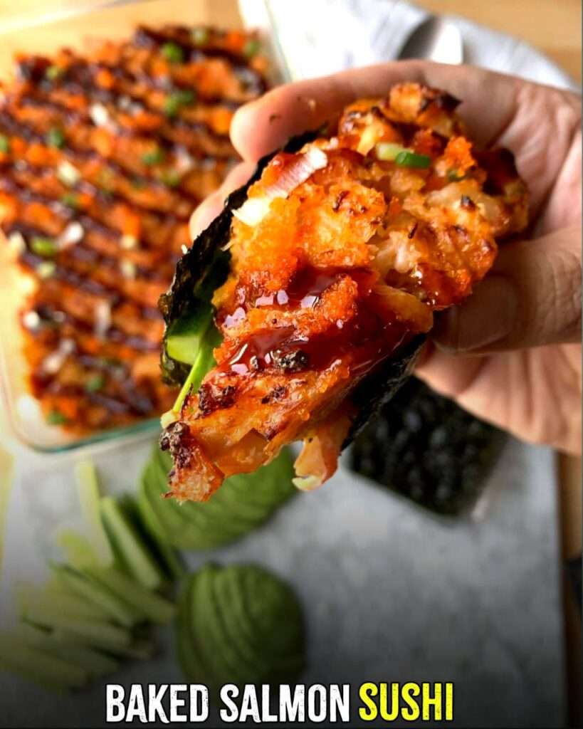 baked salmon sushi recipe