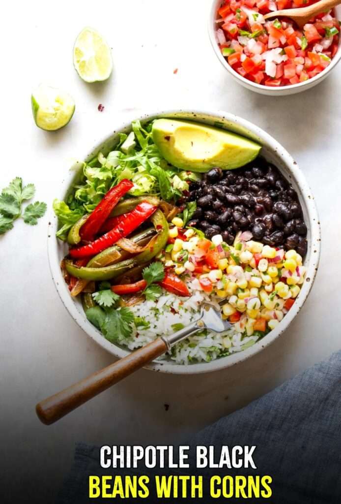 chipotle black beans with corn