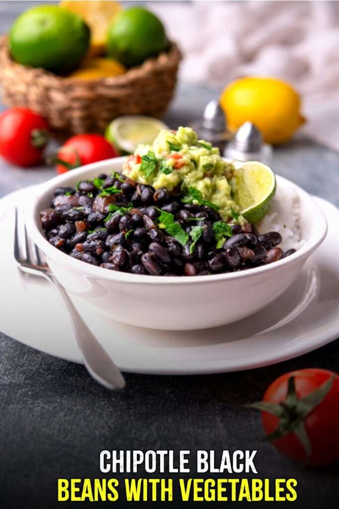 chipotle black beans with vegetables