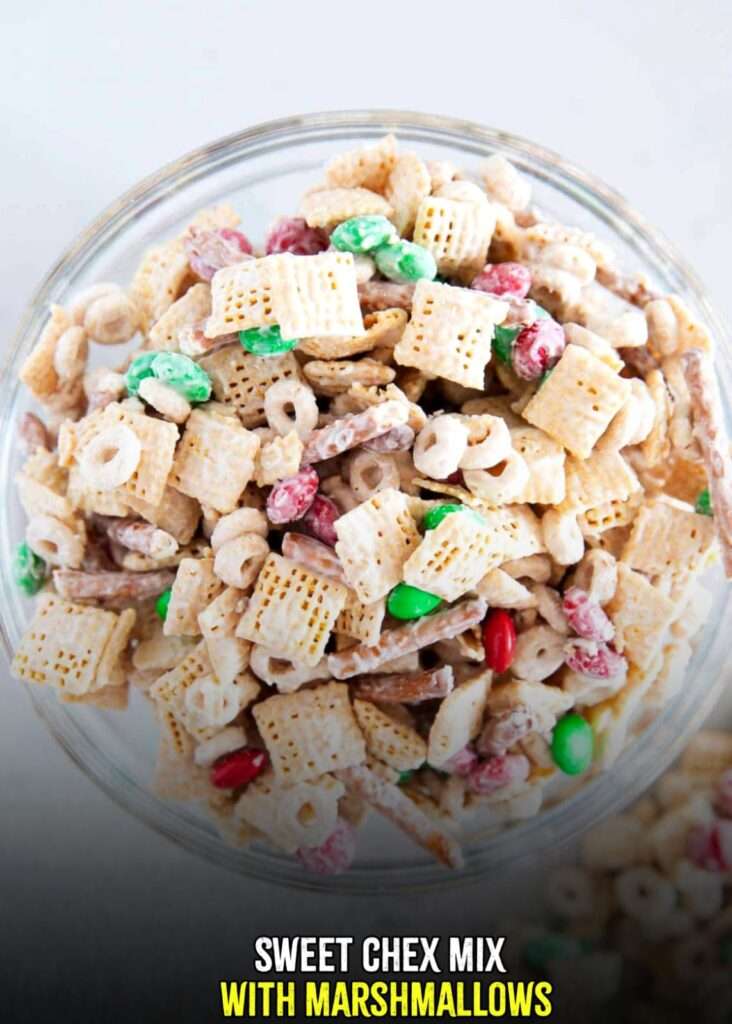 Sweet chex mix with marshmellows