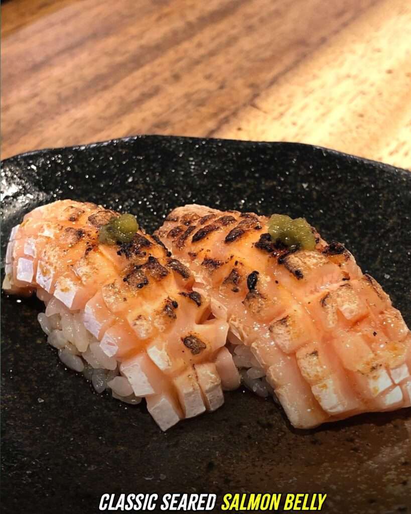 Classic seared salmon belly