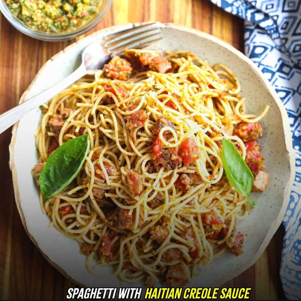 Spaghetti with Haitian Creole Sauce