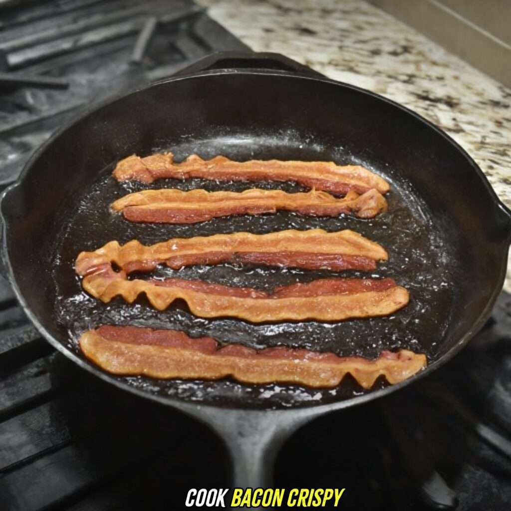 Cook bacon crispy