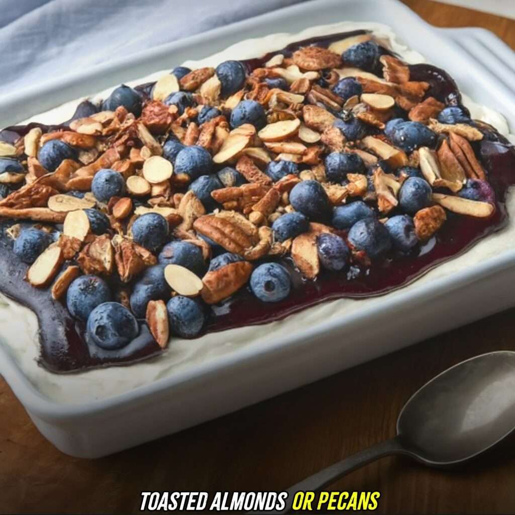 Toasted almonds or pecans with Blueberry Yum Yum