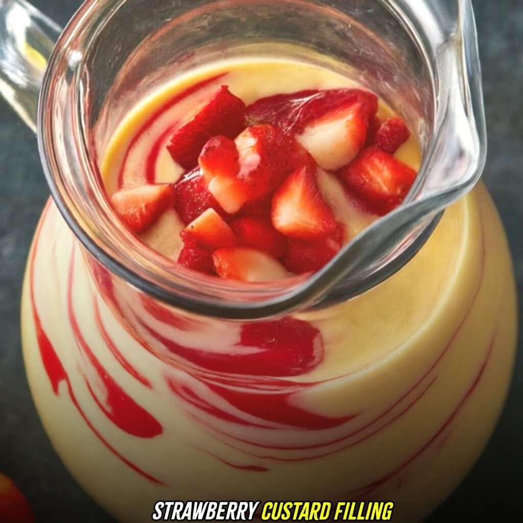 Strawberry custard filling