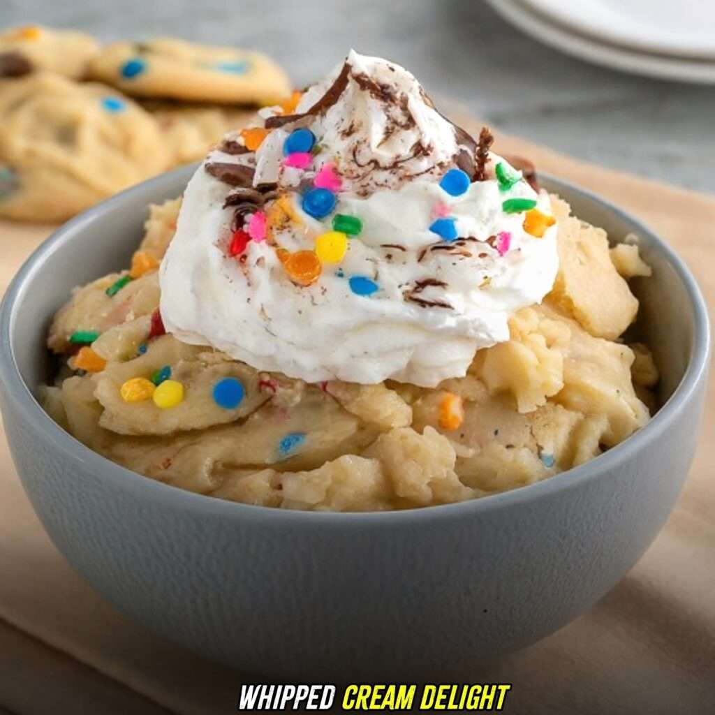 Sugar Cookie Dough with Whipped cream