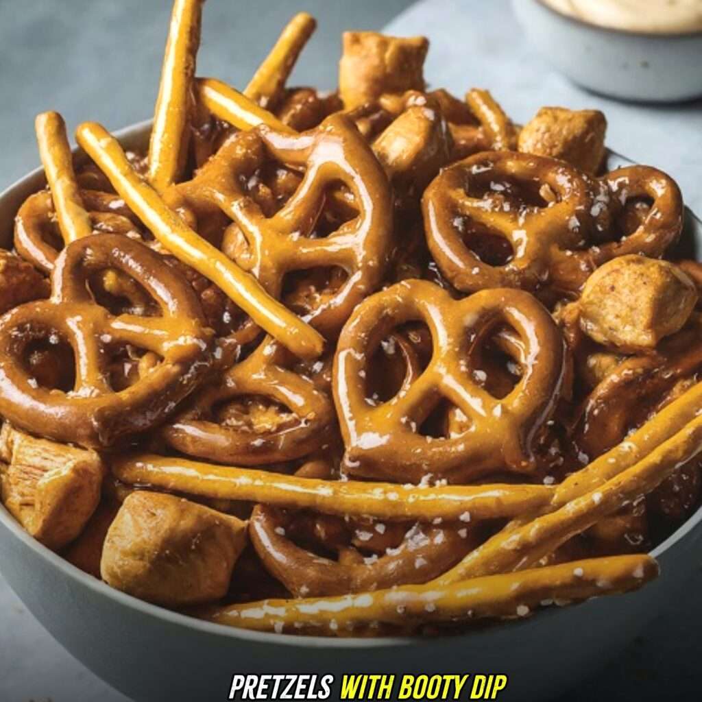 Pretzels with booty dip