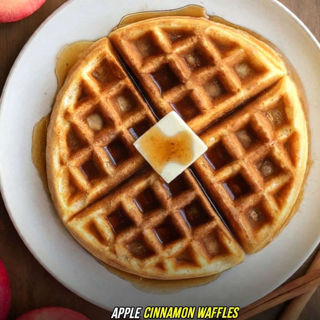 Apple cinnamon waffle