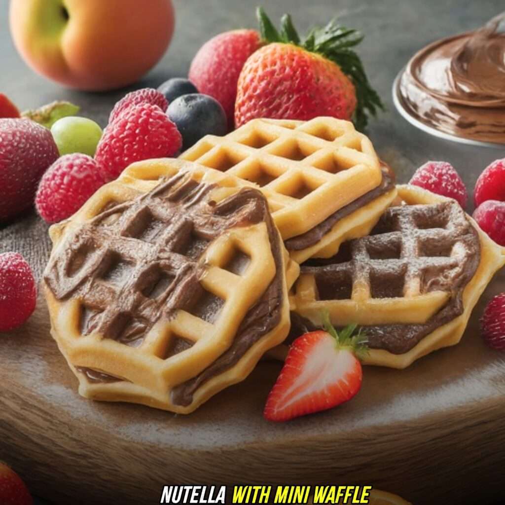 nutella with mini waffles