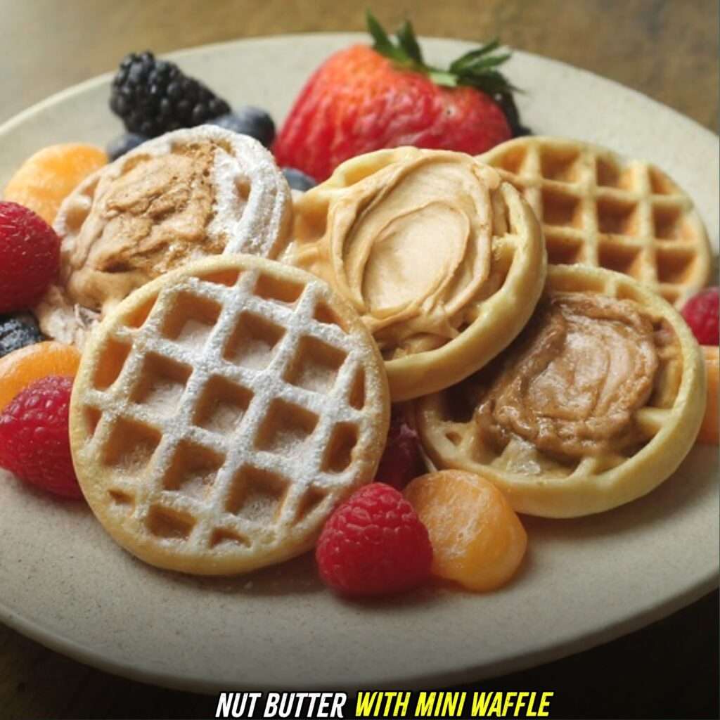 nut butter with mini waffles