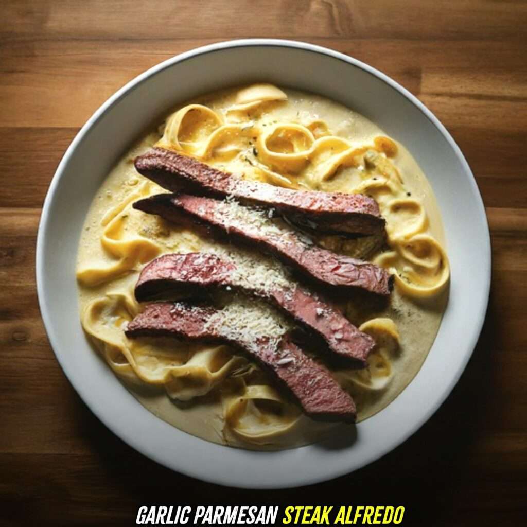 Garlic Parmesan Steak Alfredo