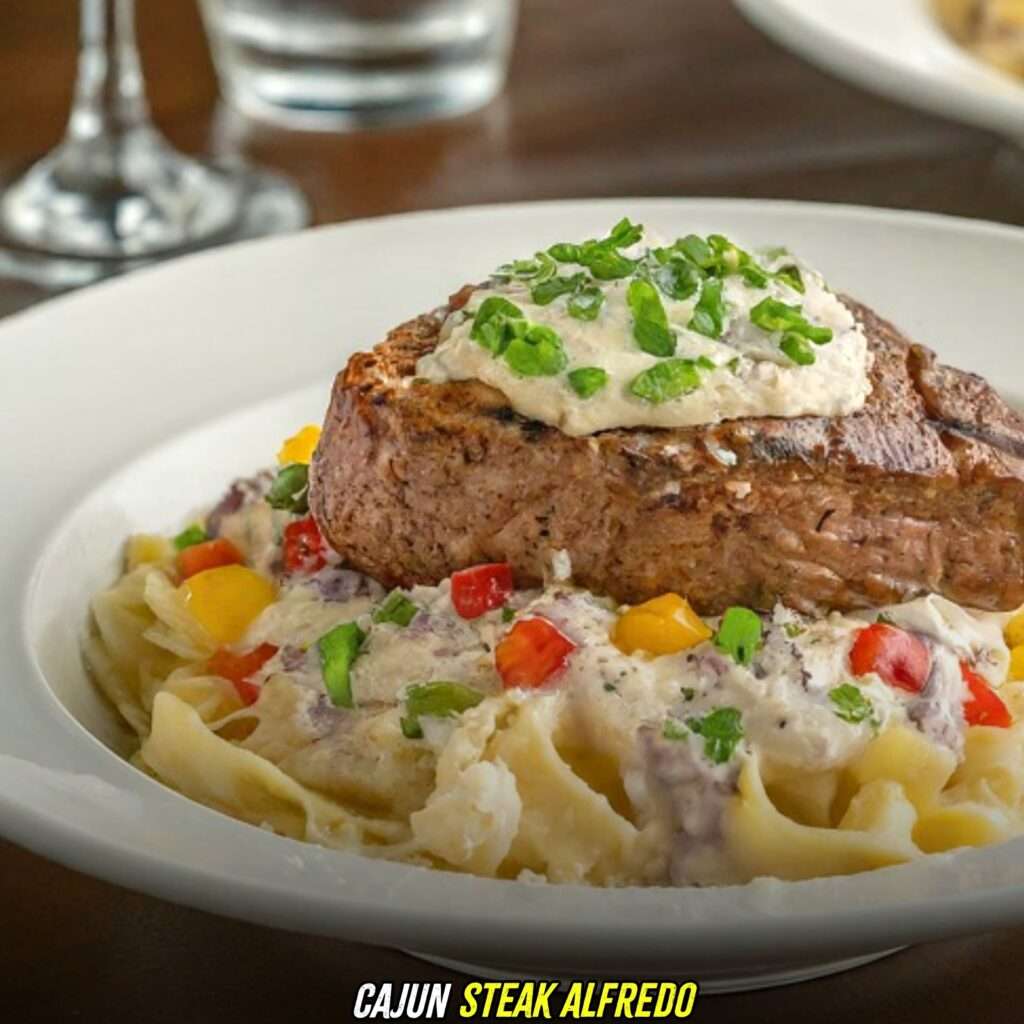 Cajun steak Alfredo