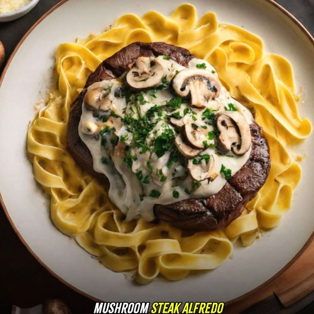 Mushroom Steak Alfredo