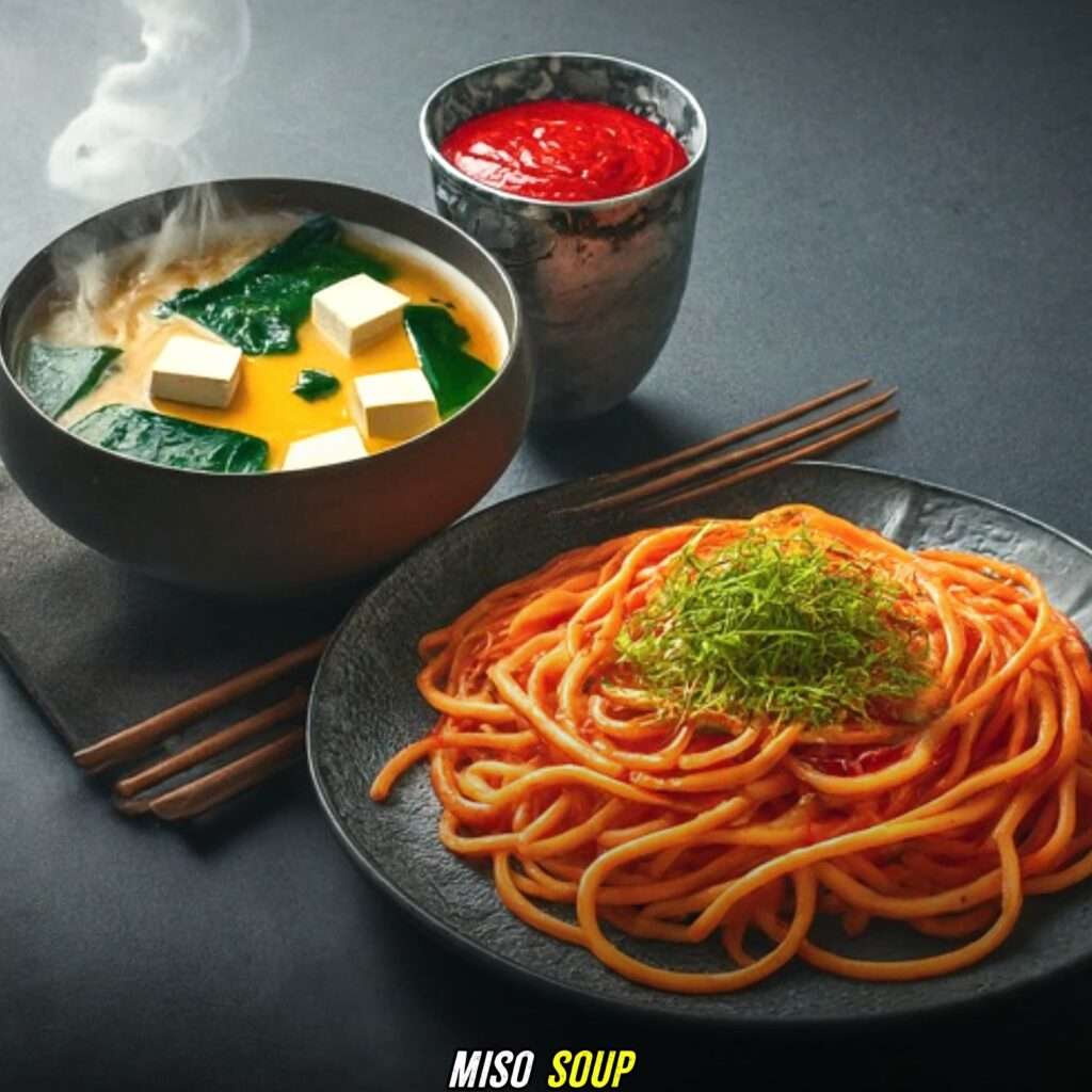 Miso Soup with Gochujang Pasta