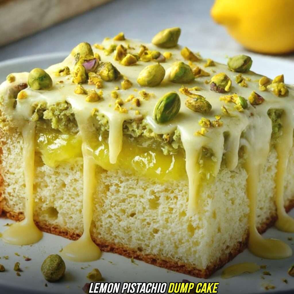 Lemon Pistachio Dump Cake