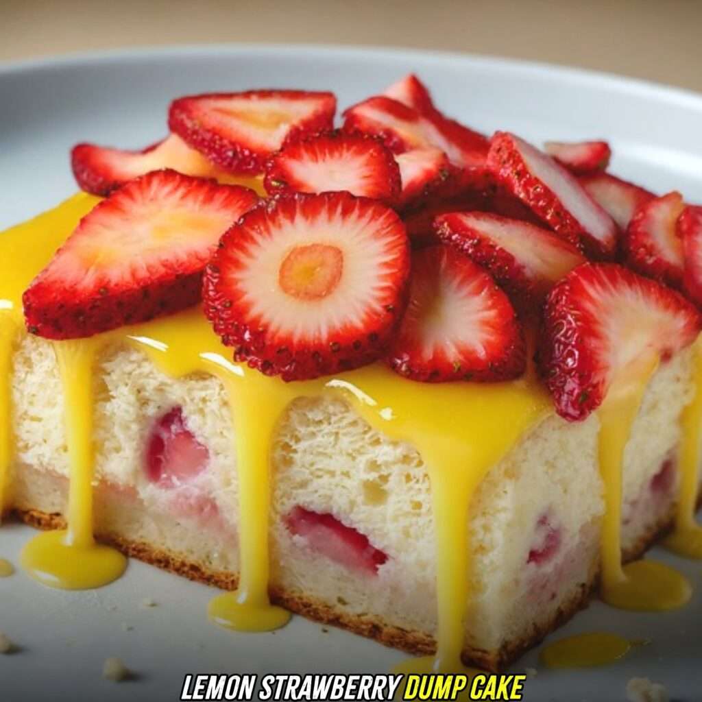 Lemon Strawberry Dump Cake