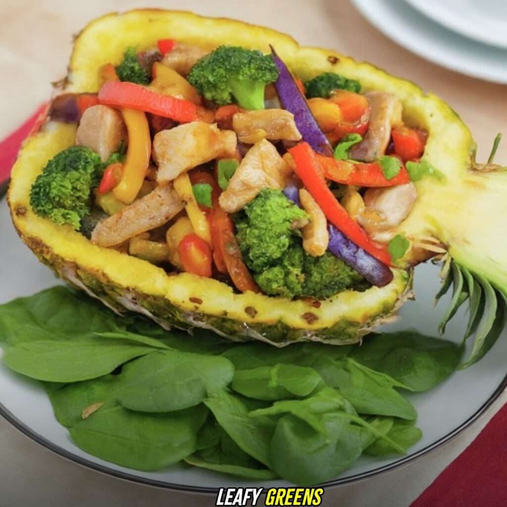 Leafy Greens with pineapple bowl