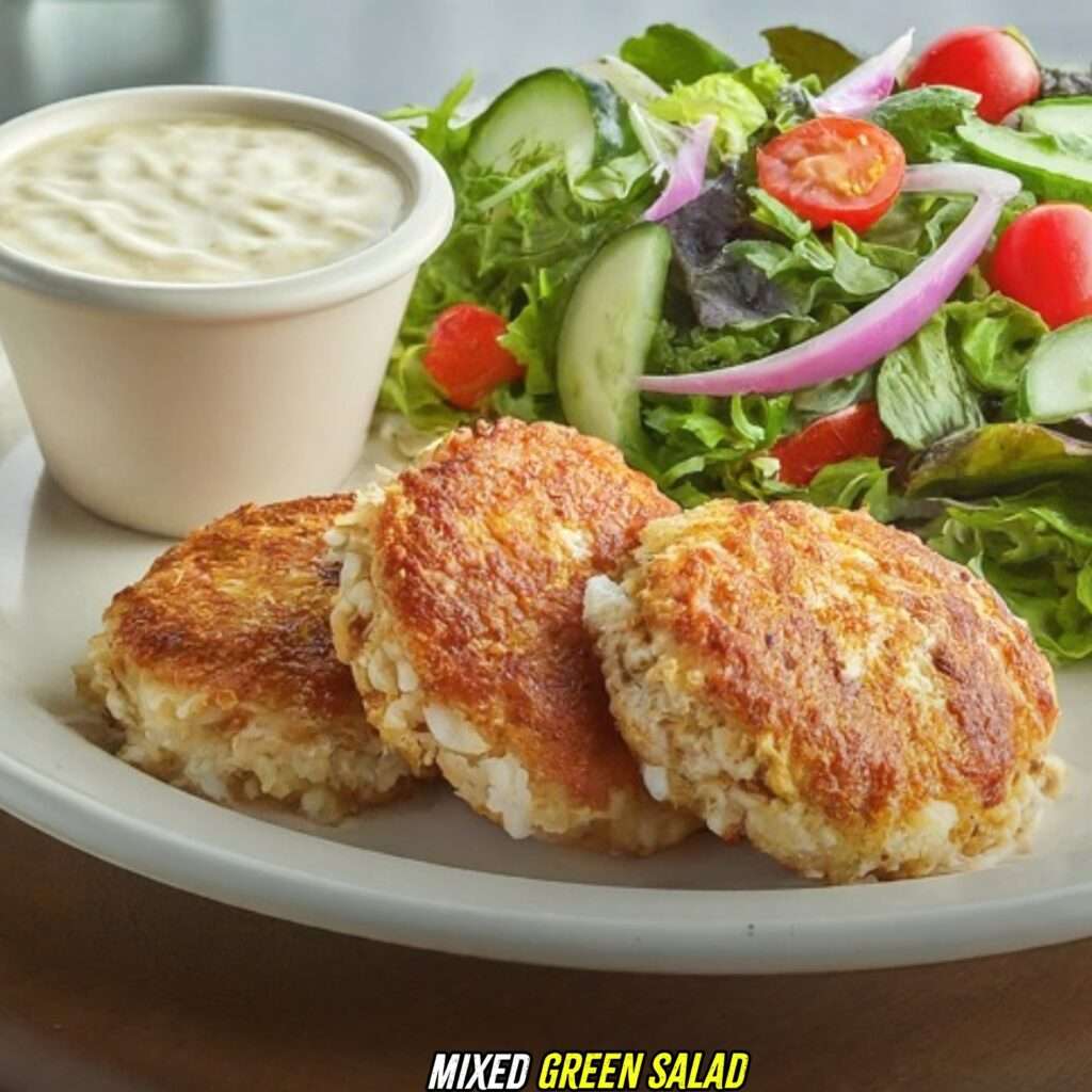 Mixed Green Salad with Phillips Crab Cake