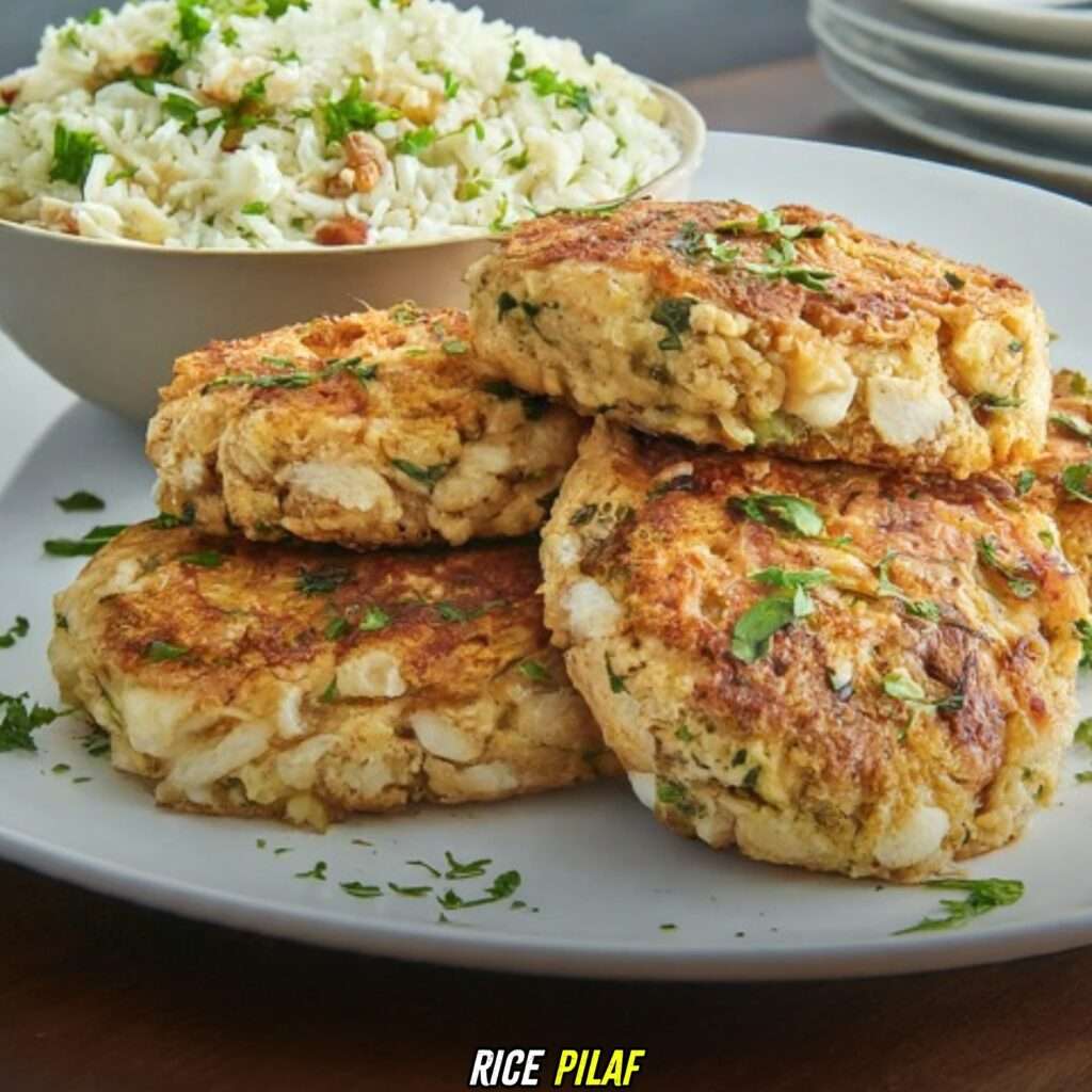 Rice Pilaf with Phillips Crab Cake