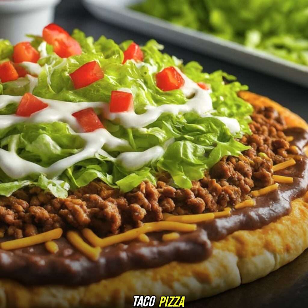 Taco Pizza with taco seasoning