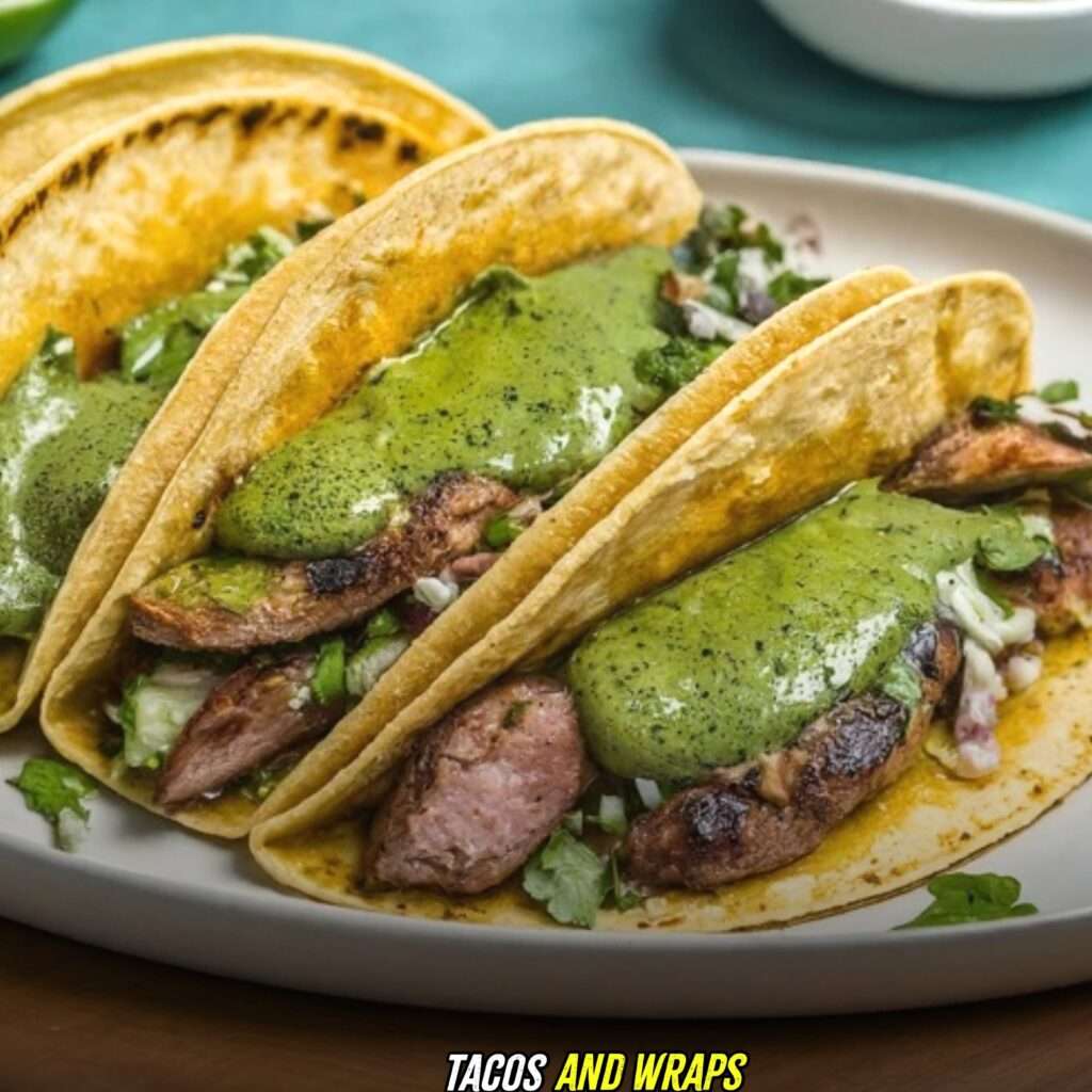 Tacos or Wraps with green seasoning