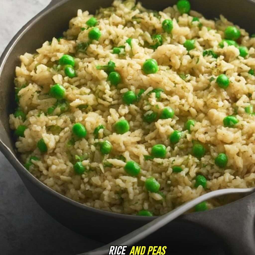 Rice and Peas with green seasoning