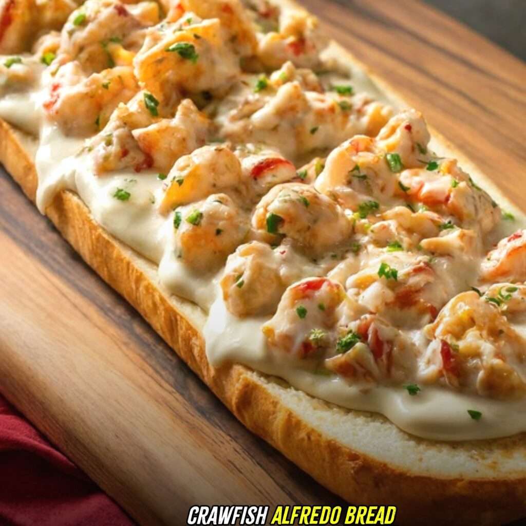 Crawfish Alfredo Bread