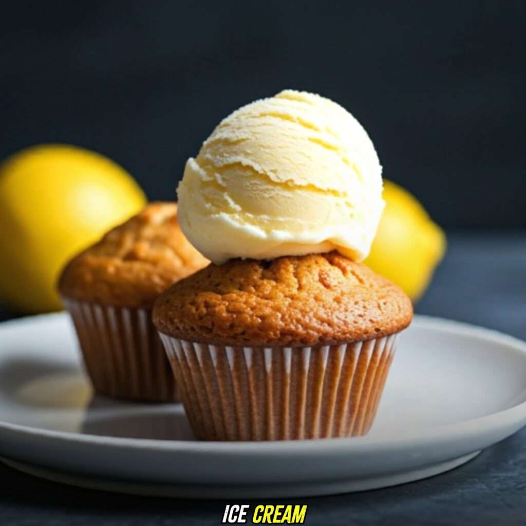 Ice Cream with Lemon Muffins