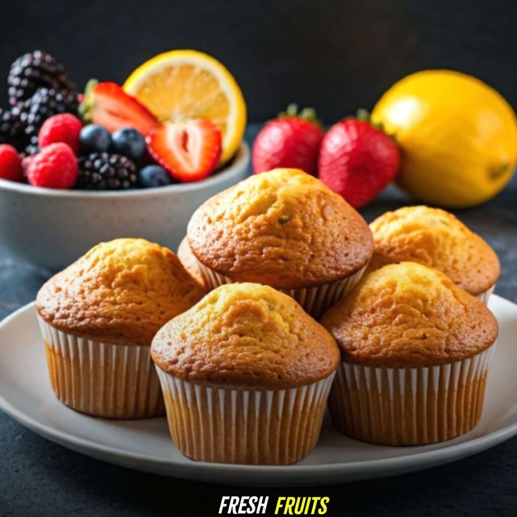 Fresh Fruit with Lemon Muffins