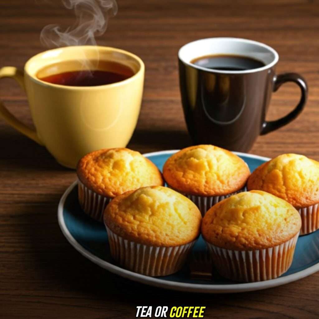 Tea or coffee with Lemon Muffins