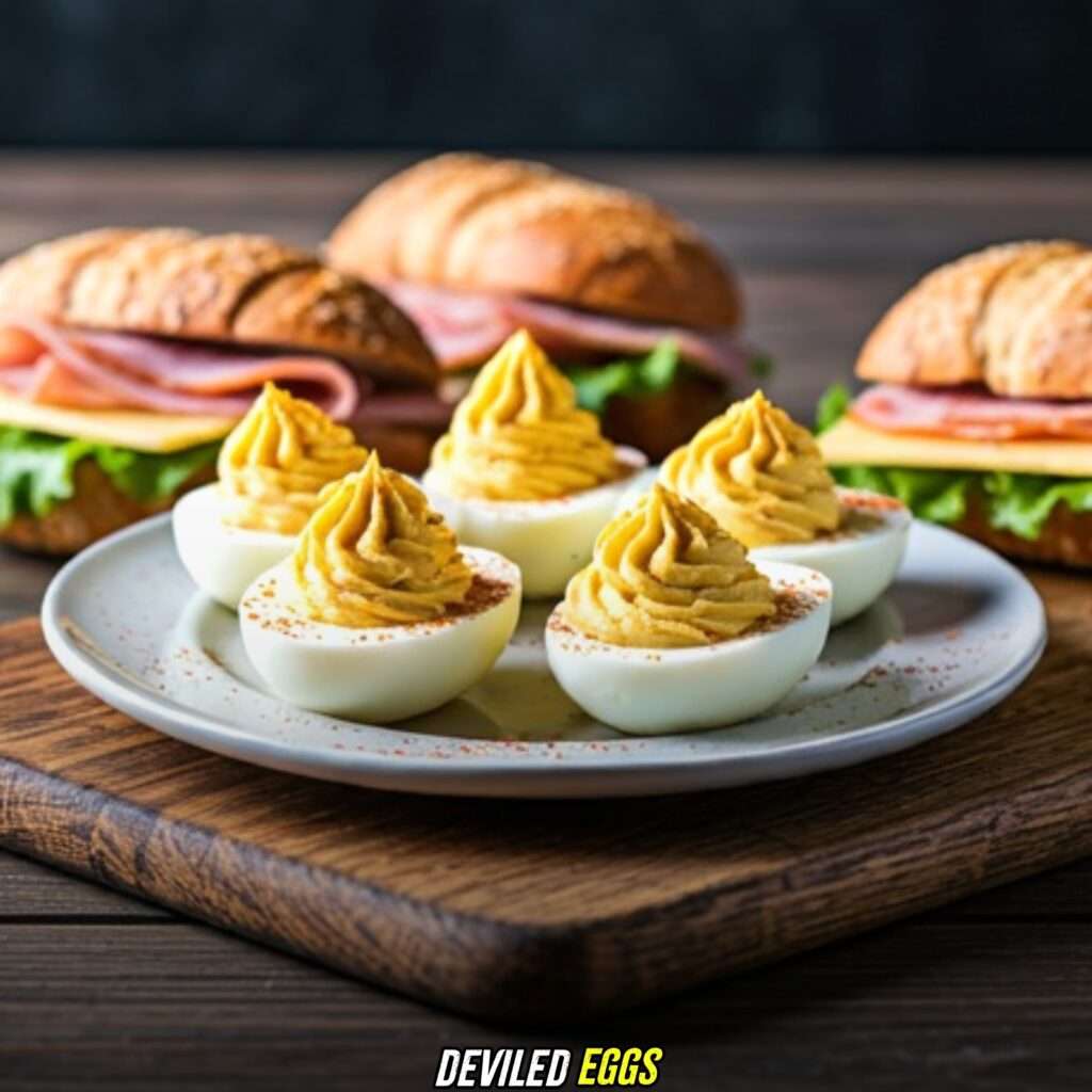 Deviled Eggs with Sandwich Roll