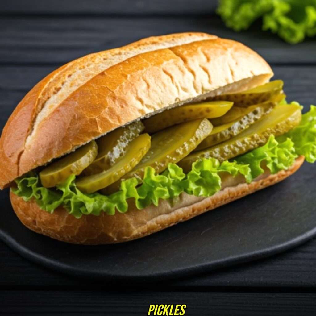 Pickles with Sandwich Roll