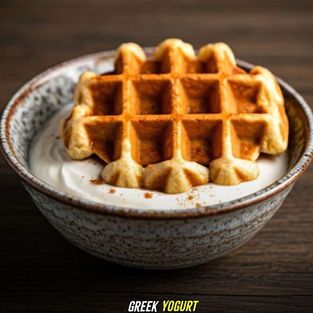 Greek Yogurt with kodiak waffles