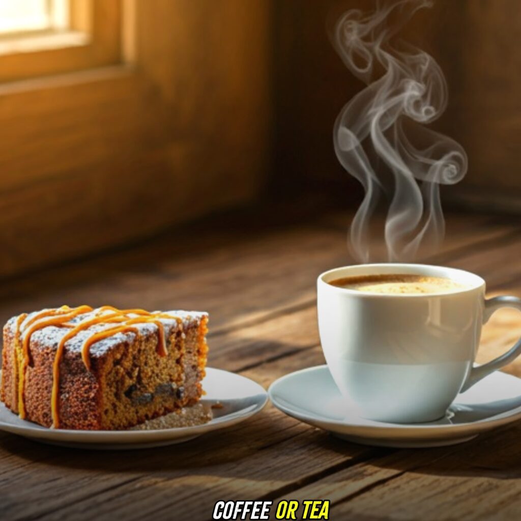 Coffee or Tea with date cake