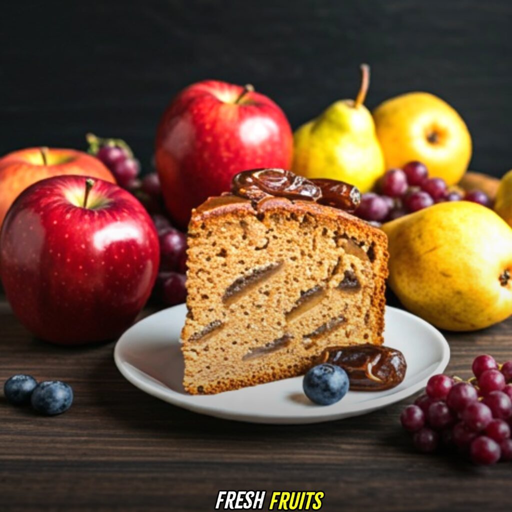 Fresh Fruit with date cake