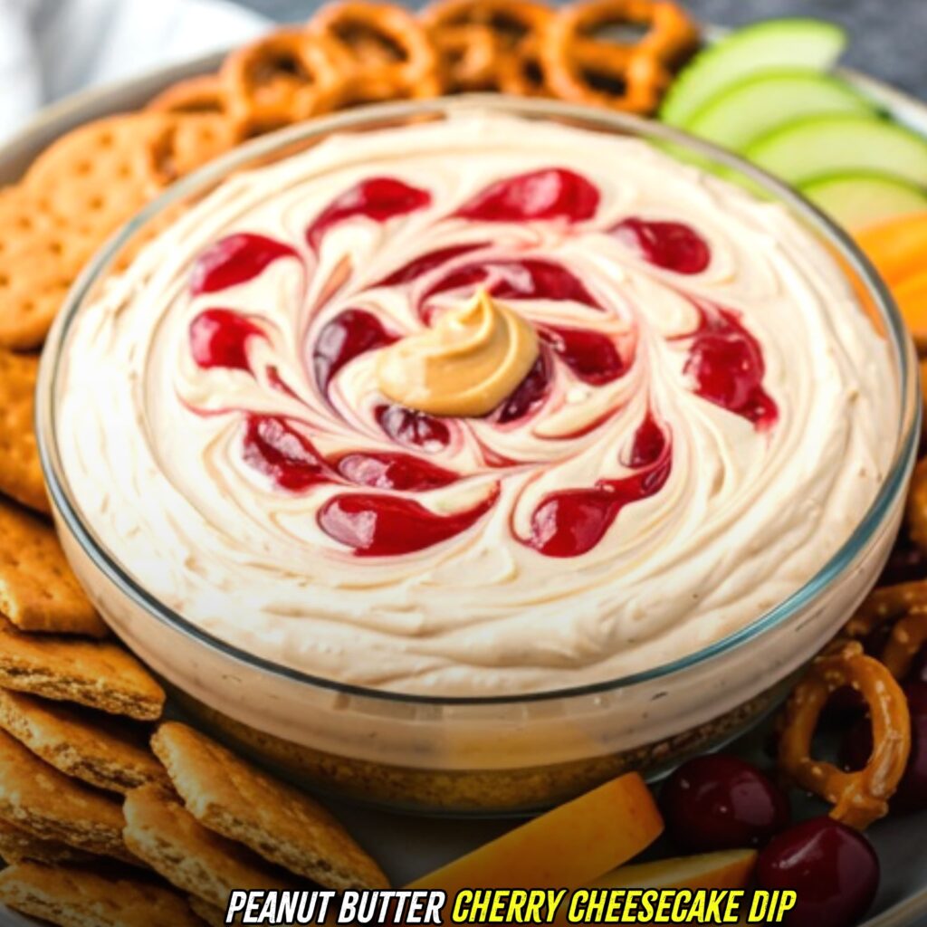 Peanut Butter Cherry Cheesecake Dip