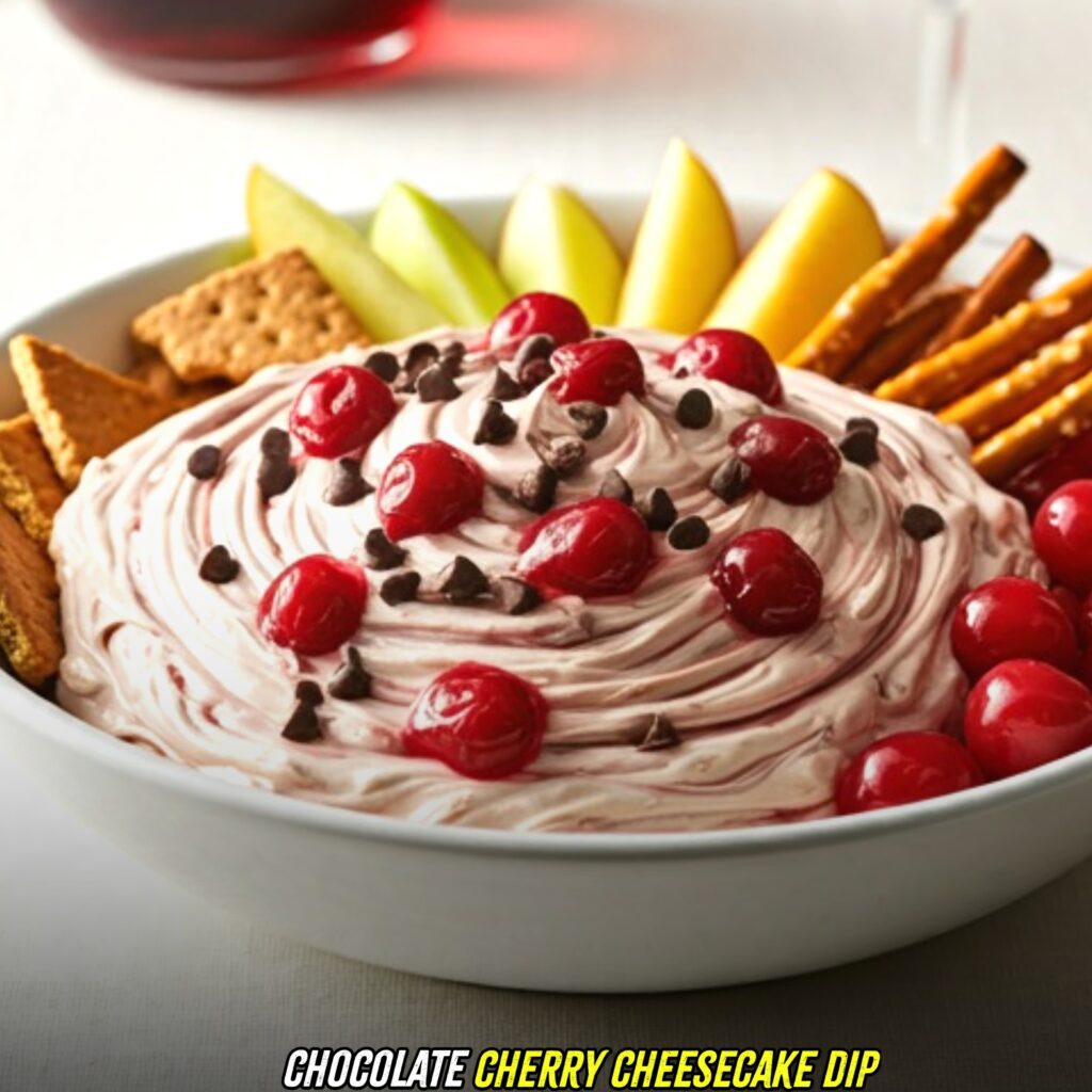 Chocolate Cherry Cheesecake Dip