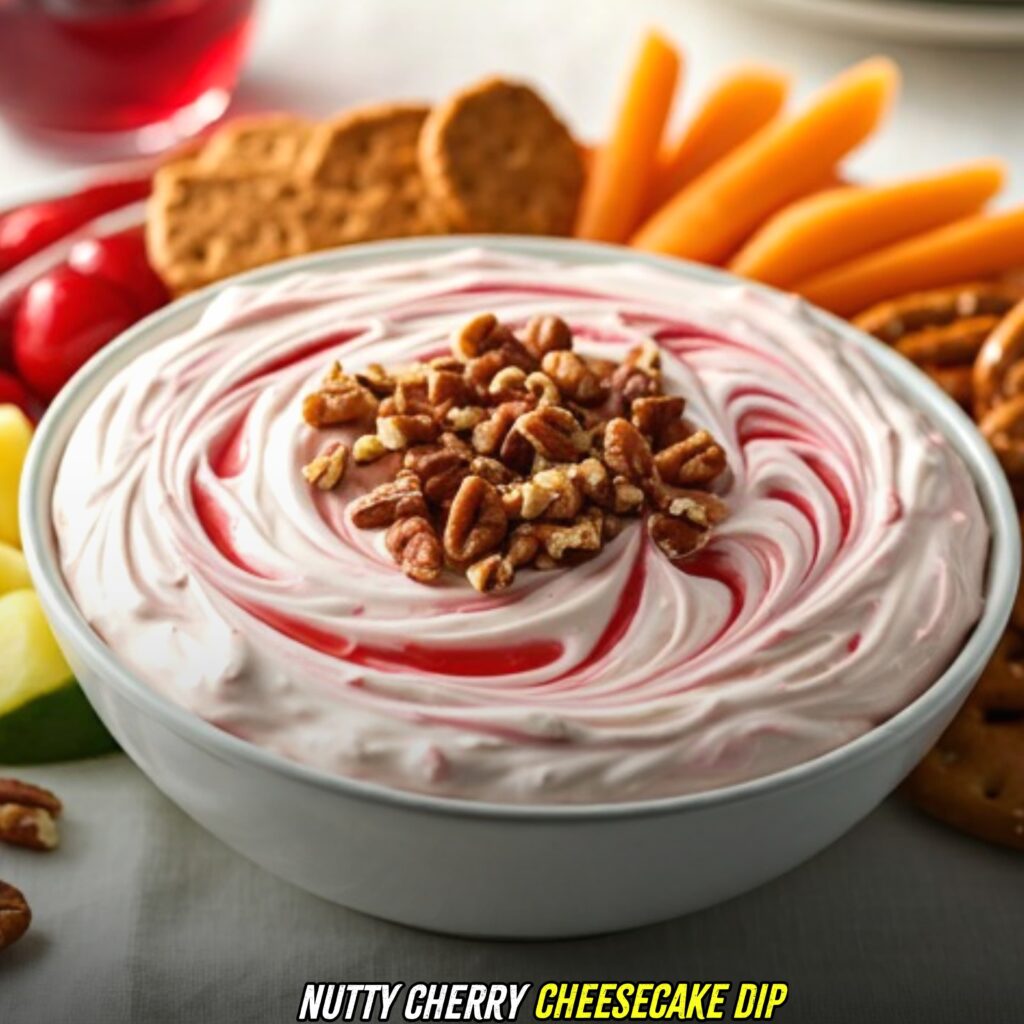 Nutty Cherry Cheesecake Dip