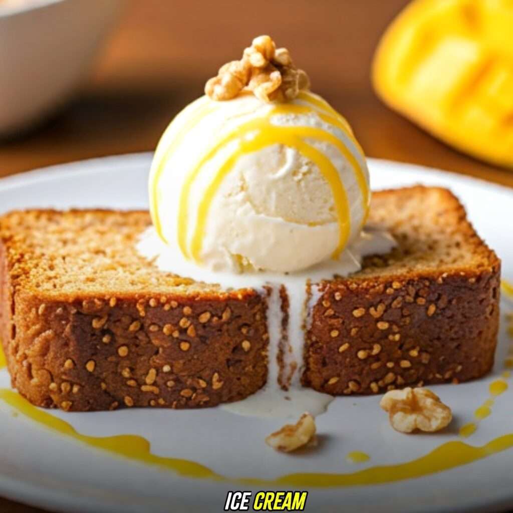 Ice Cream with Mango Bread