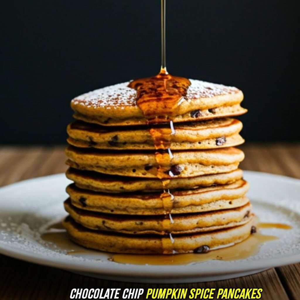 Chocolate Chip Pumpkin Spice Pancakes