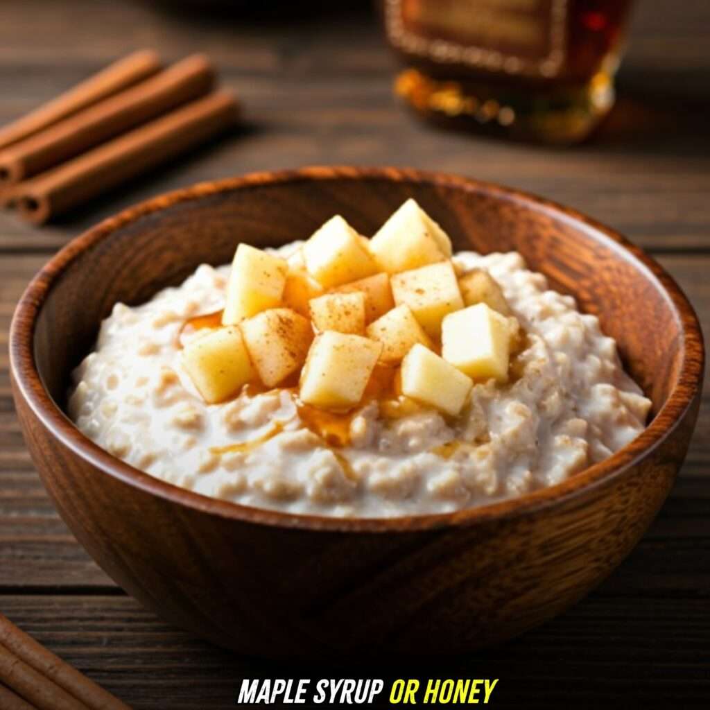 Maple Syrup or Honey with Apple Cinnamon Overnight Oats