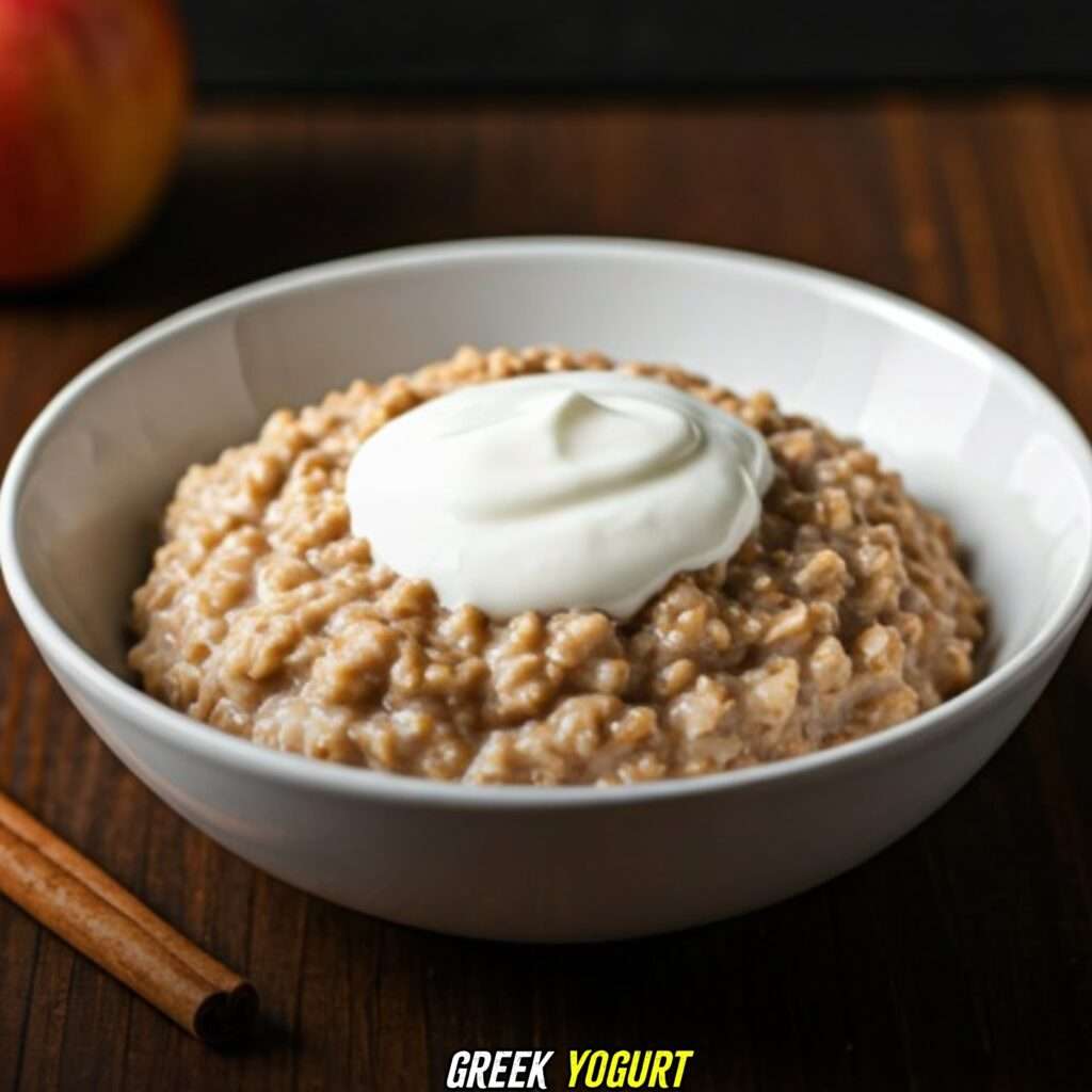 Greek Yogurt with Apple Cinnamon Overnight Oats