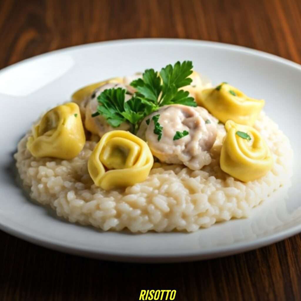 Risotto with Marry Me Chicken Tortellini