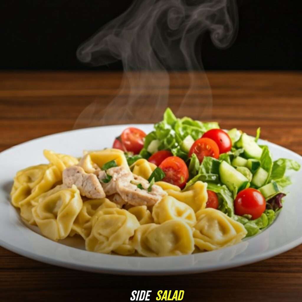 Side Salad with Marry Me Chicken Tortellini