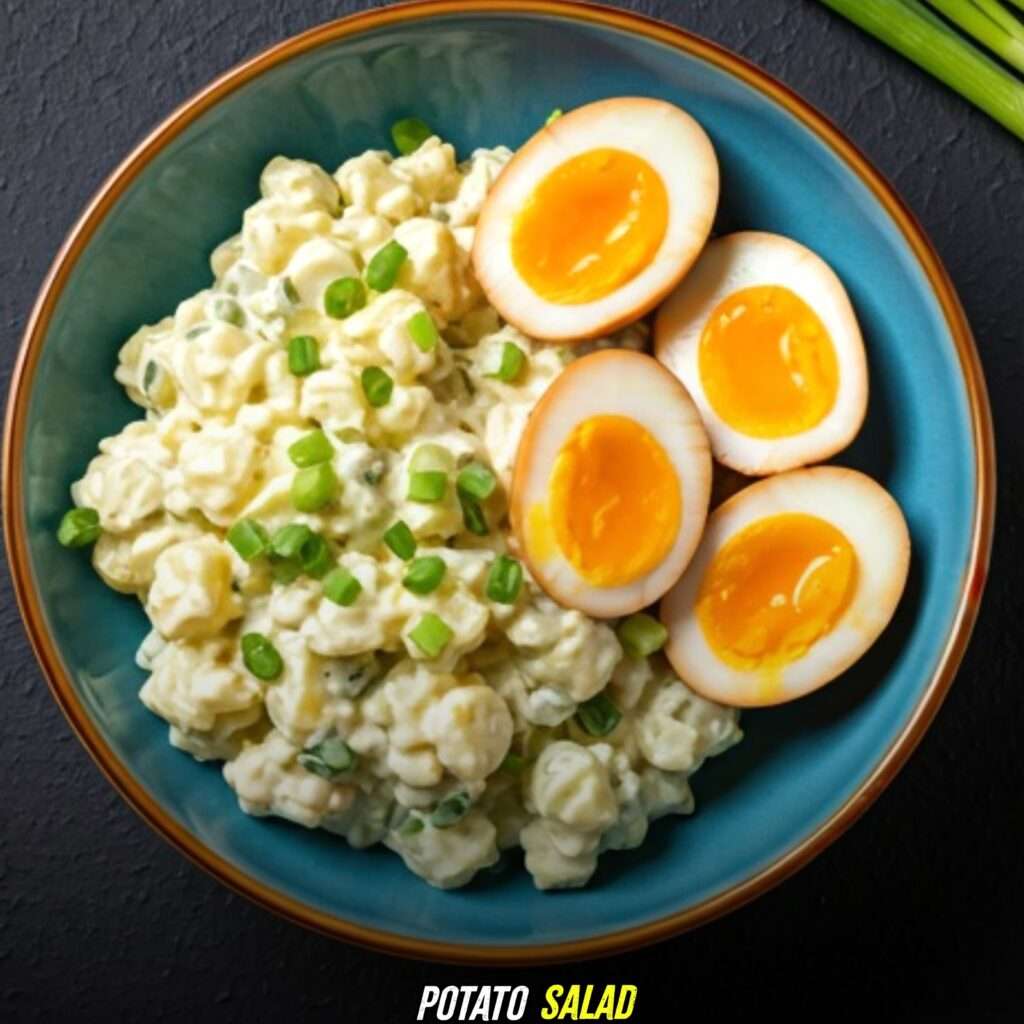 Potato Salad with spicy pickled eggs