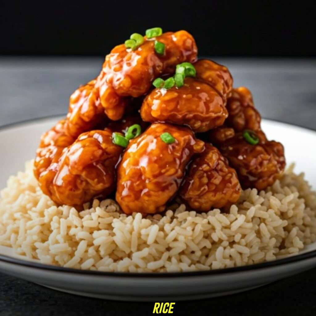 rice with honey butter chicken