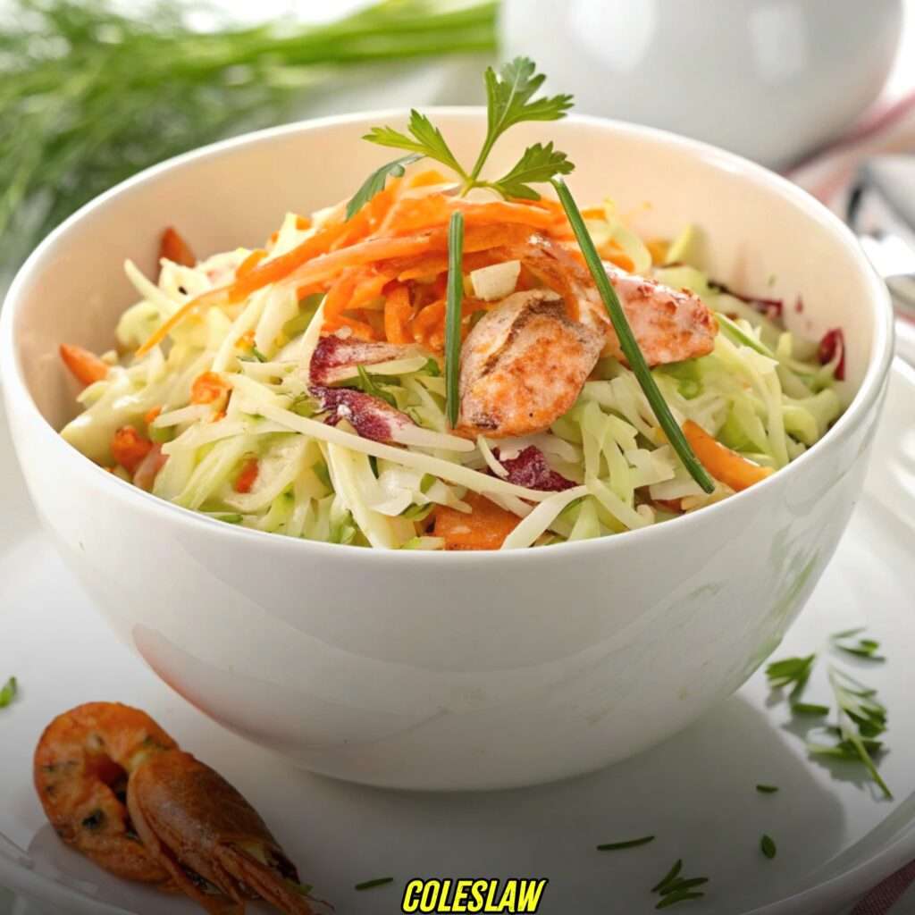 Coleslaw with Crawfish Monica