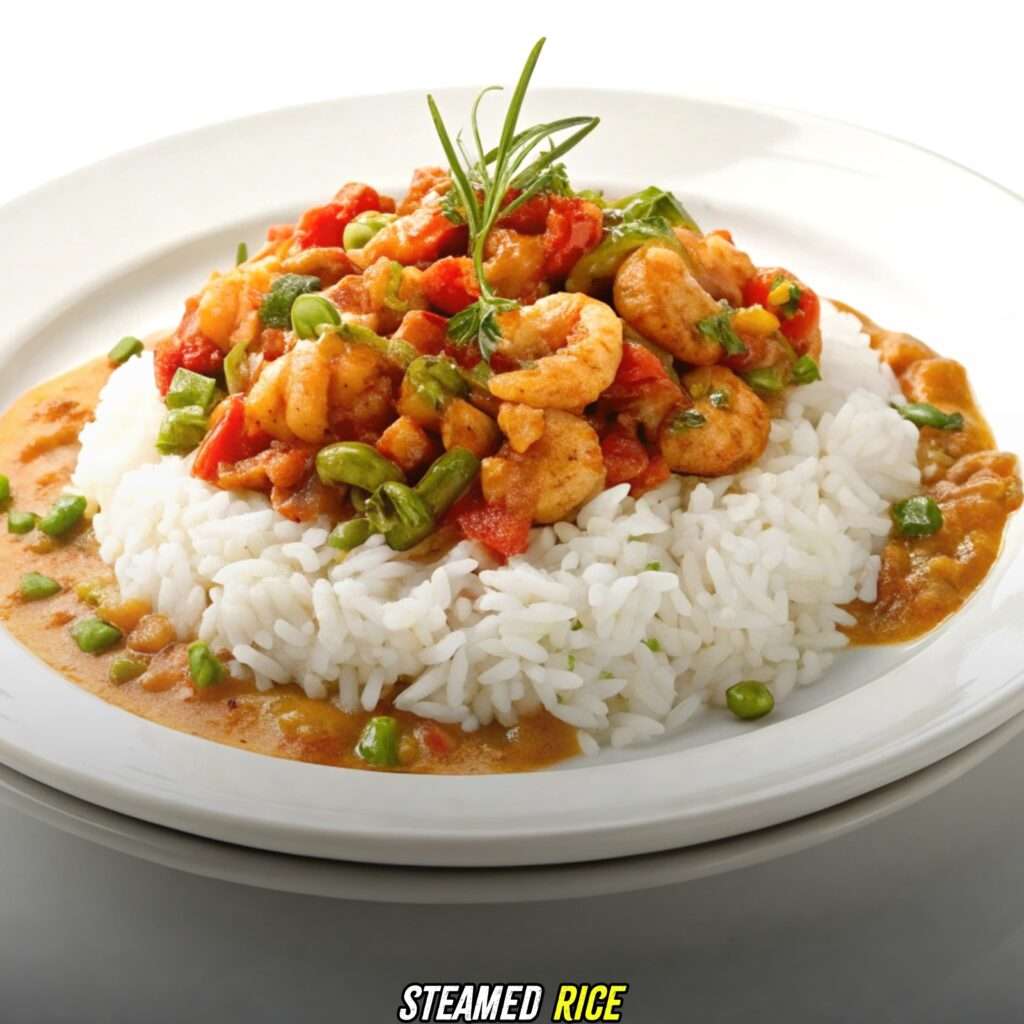 Steamed Rice with Crawfish Monica