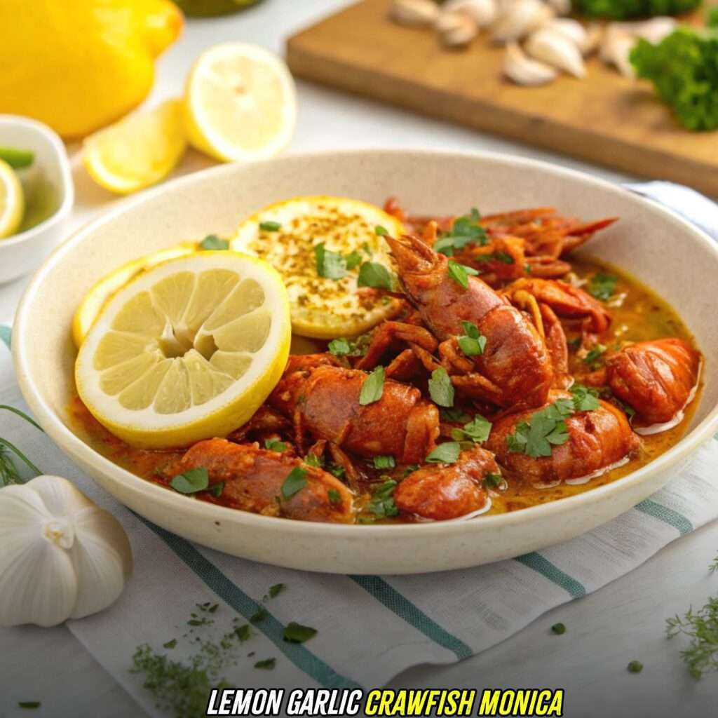 Lemon Garlic Crawfish Monica